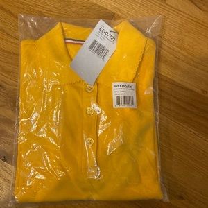 Girl’s polo uniform shirt size 10/12 in yellow
